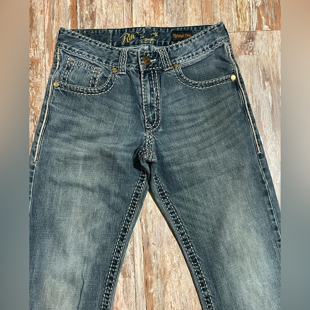 Men's Rock47 Wrangler Bootcut Blue Jeans
